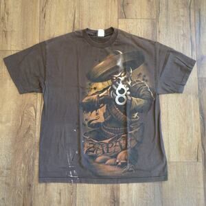 VTG ODM Skull Ranger Adult XL Shirt Faded Distressed Grunge Biker Punk Pistol